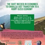 Ecological Economics Crash Course Flyer